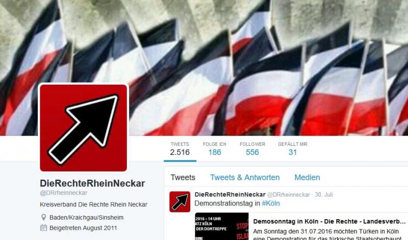 Der Kreisverband Rhein-Neckar übernahm einfach den Twitter-Kanal der "FN Kraichgau".