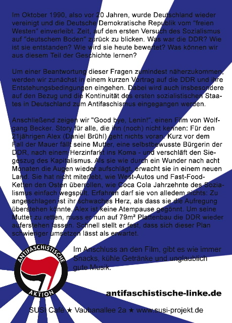 Flyer Rückseite