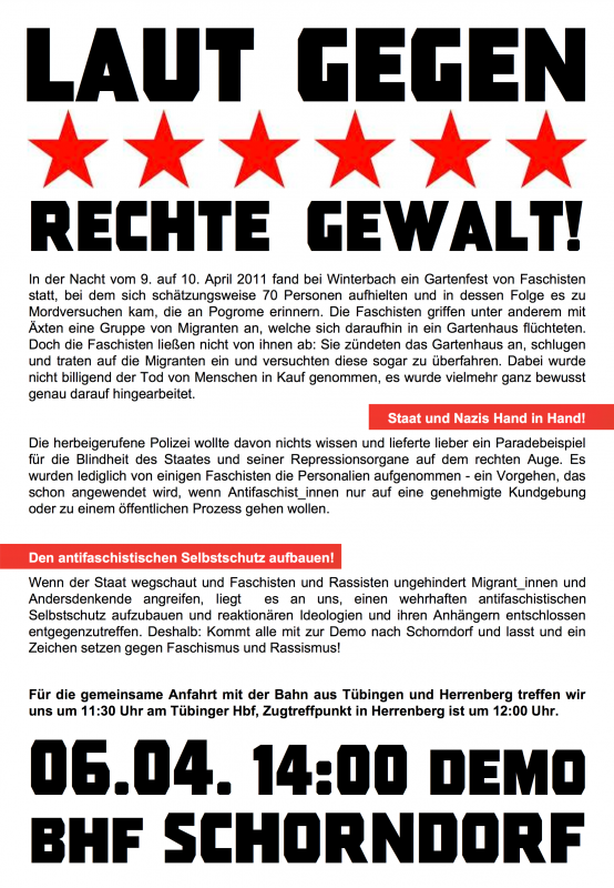 Laut gegen rechte Gewalt!