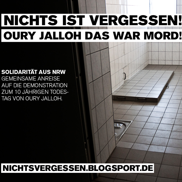 Nichts ist vergessen! Oury Jalloh das war Mord!