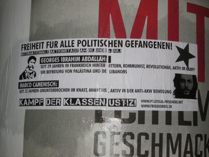 Wandplakate für Georges Ibrahim Abdallah 1