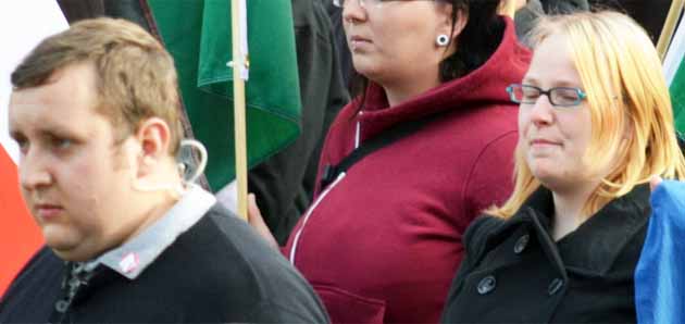 Stefan Schubinski und Kati Köhler auf einem Naziaufmarsch im Jahr 2013. Foto: linksunten.indymedia.org.