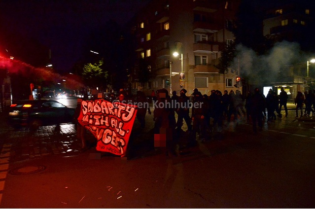 Spontandemonstration in Solidarität mit allen Geflüchteten - 2