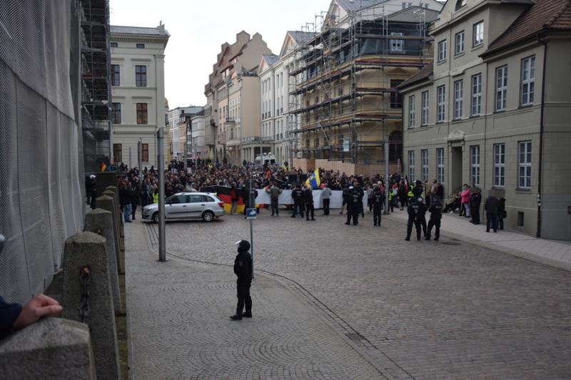 Kundgebung vor der Staatskanzlei