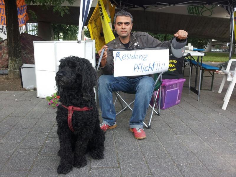 Protest gegen die Residenzpflicht