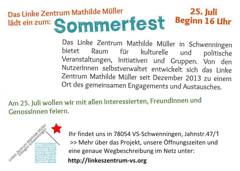 Flyer Sommerfest 2