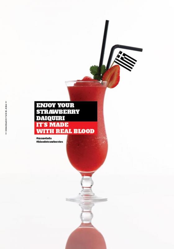 Enjoy your strawberry daiquiri! It`s made with real blood