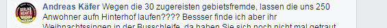 Marzahner NPD-Vorsitzender Andreas Käfer: "Wegen die 30 zugereisten gebietsfremde, lassen die uns 250 Anwohner aufn Hinterhof laufen????"