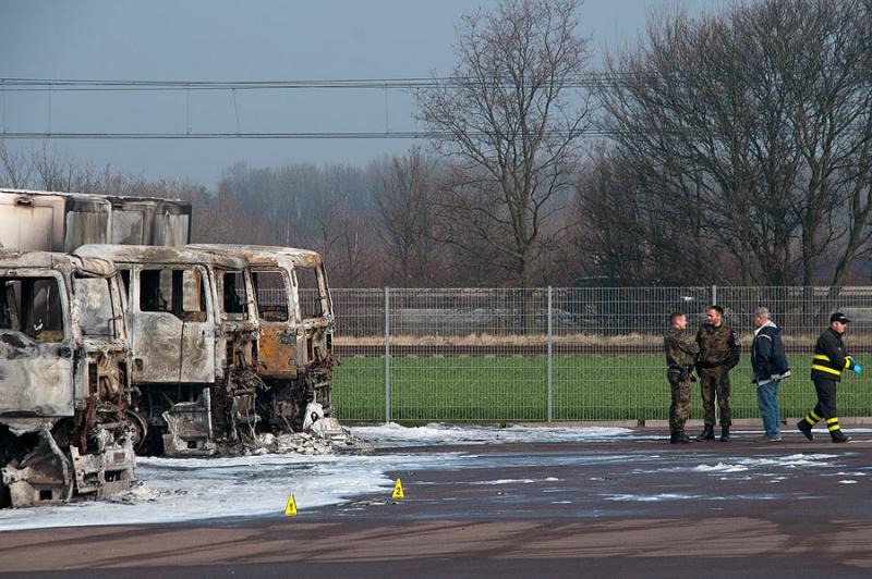 Leipzig: Bundeswehr LKW ausgebrannt