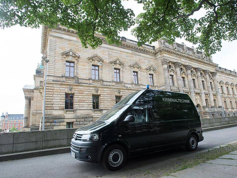 Leipziger Polizei in Alarmbereitschaft.