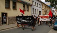 Demo in der Stadt.