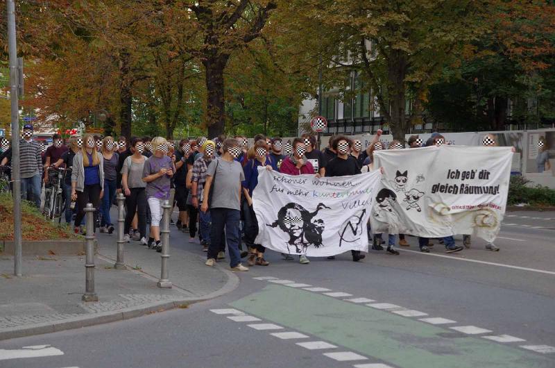 Solidemo Ffm für die Obere Austraße 7 Mainz am 28.08.2012 (Bockenheimer Landstraße)