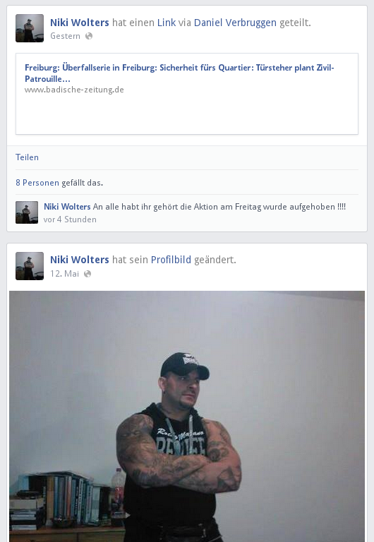 Screenshot Facebook Niki Wolters