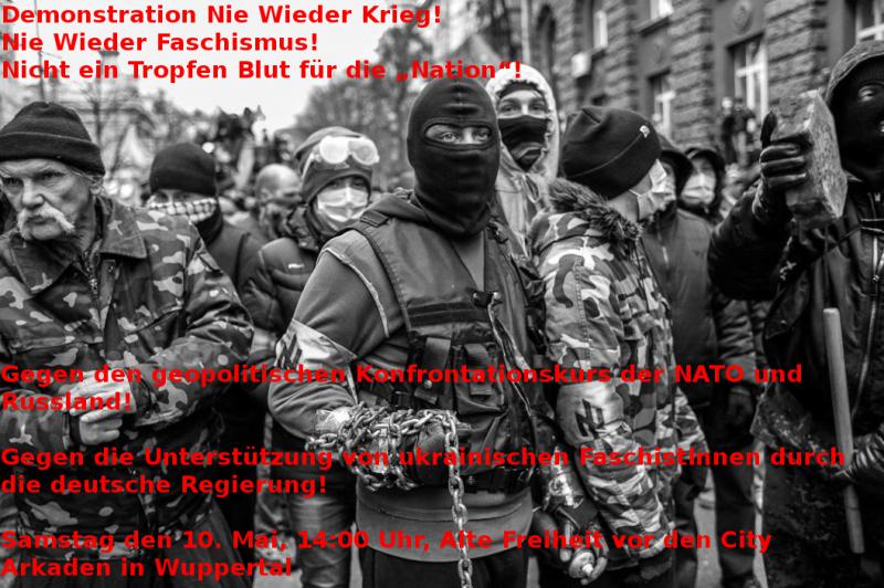 Demonstration, Samstag den 10. Mai, 14:00 Uhr, Alte Freiheit, Wuppertal