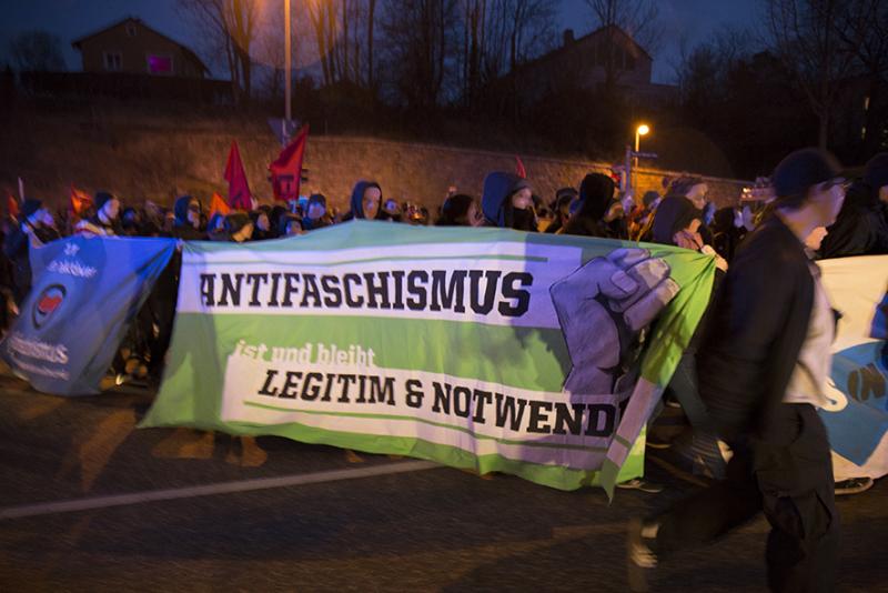 Proteste gegen die faschistische Fackelmahnwache 2017 4