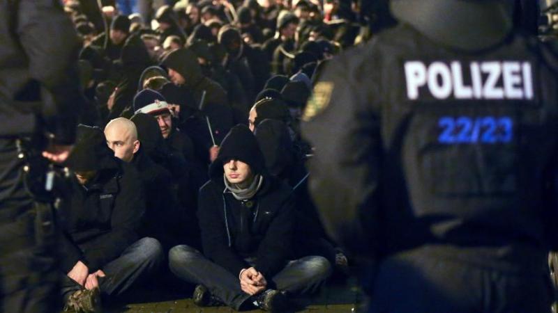 Hooligans in Leipzig