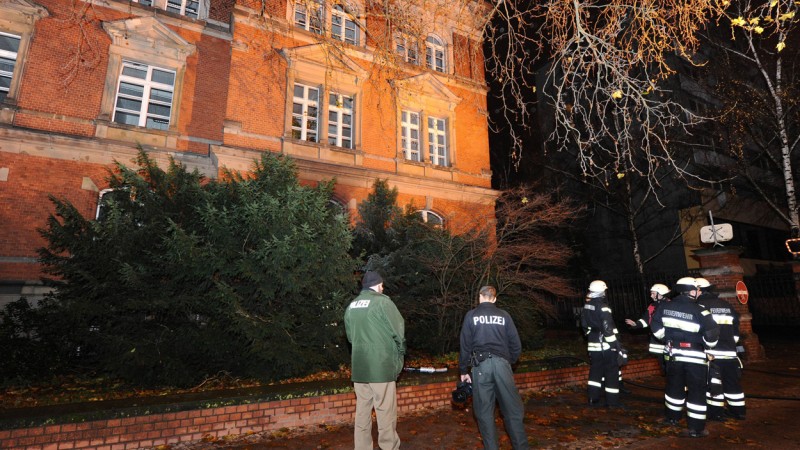 Das Feuer griff auch auf ein Gebüsch über