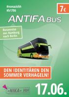 Antifa-Bus HH<-> Berlin – DER „IDENTITÄREN BEWEGUNG“ DEN SOMMER VERHAGELN!