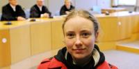 Hanna Poddig im Gerichtssaal des Oberlandesgerichtes in Schleswig. Foto: dpa