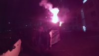 40 AntifaschistInnen lautstark vor dem Wohnheim