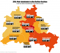 2016: Mehr Autobrände in Berlin in allen Bezirken