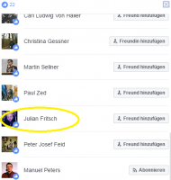 Screenshot Facebook Freunde von Nazi Robert Malcoci Julian Fritsch aka der extrem rechte Rapper 'MakSS Damage'aus Gütersloh 