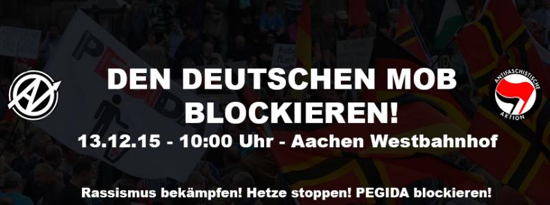 den deutschen mob blockieren! - 13.12.2015 - Aachen