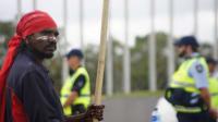 Aboriginal protesters in Canberra - 10