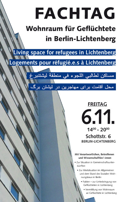 Fachtag: Wohnraum für Geflüchtete in Berlin-Lichtenberg