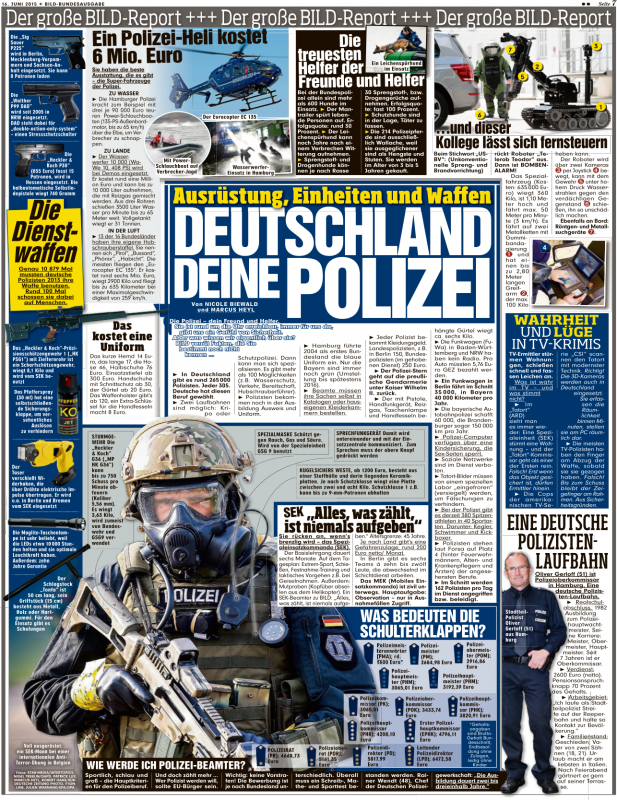 Bild 16.06.15 - »Deutschland, deine Polizei - Ausrüstung, Einheiten und Waffen«