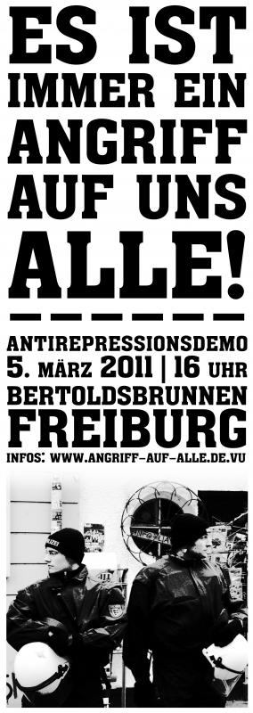 Freiburg Demo 5.März 2011 Plakatstripe 