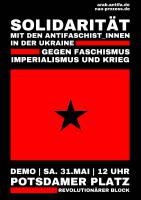 Mobi-Plakat für Solidaritätdemonstration am 31. Mai um 12 Uhr Potsdamer Platz