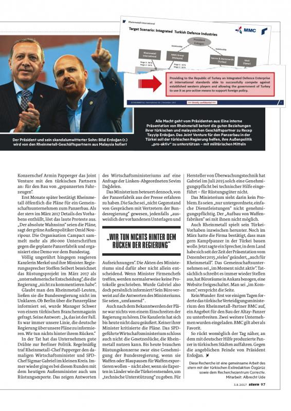 Stern - Waffengeschäft: Heißer Draht zu Erdoğan - Seite 1/4