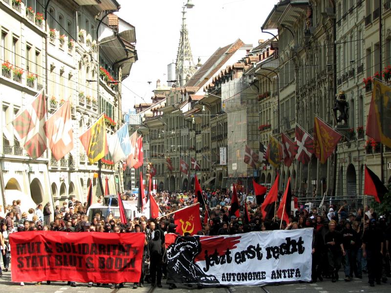 Antifaschistische Demonstration in Bern 2007