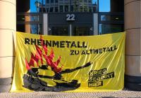 „Rheinmetall zu Altmetall – Krieg beginnt hier“ [1]
