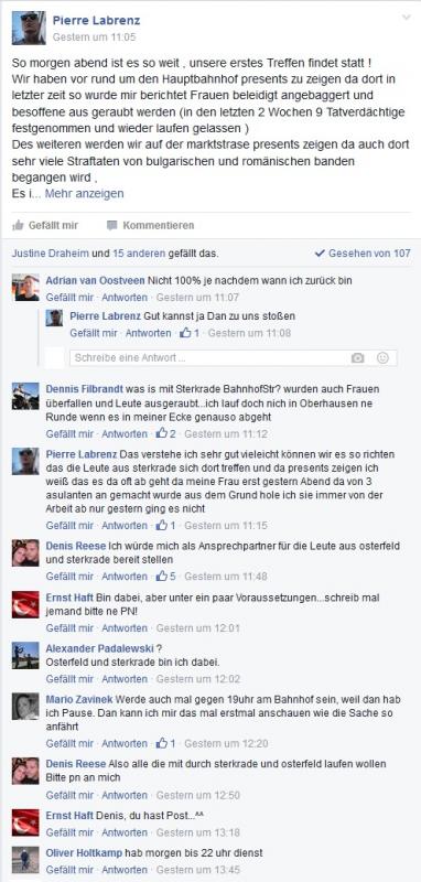 (3) Screenshot Facebookgruppe 'Bürgerwehr Oberhausen'