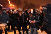 Demo in Minsk nach den Präsidentschaftswahlen: Anarcho-Block mit ca