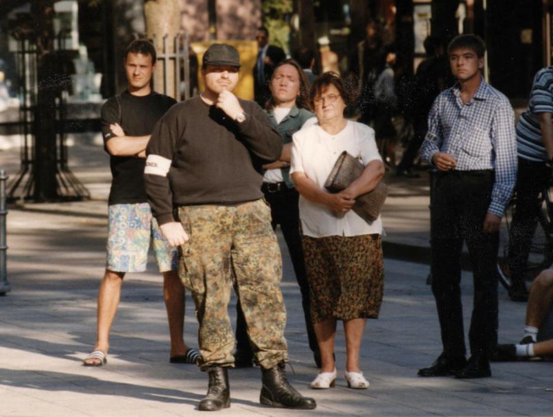 Kundgebung der „Bürgerinitiative für unser Land“ um Horst Mahler in Frankfurt, 1999