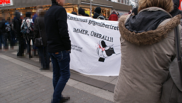 Gegenprotest II - Republikaner Kundgebung Bochum 04.02.17 