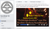 Robert Malcoci (IB) nimmt an Heldengedenken der Nazipartei Die Rechte in Aachen teil