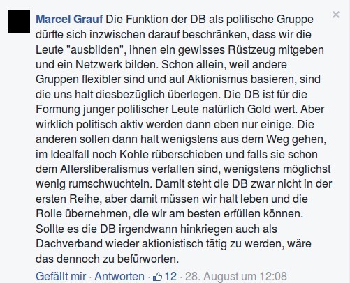 Marcel Grauf über die "Deutsche Burschenschaft", 28.08.2016