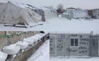 aktuelle Situation im Camp Softex bei Thessaloniki: Kälte, Schnee, Zelte