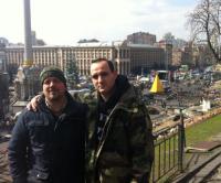 Sébastien Manificat auf dem Maidan in Kiew