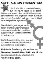 Flyer - Mehr als ein Frauentag!