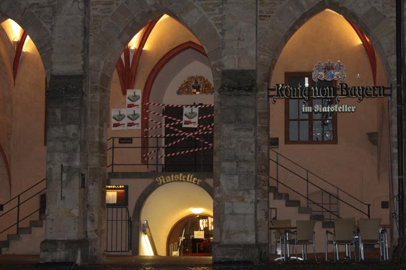 Symbolische Grenzschließung des Rathaus Hildesheim
