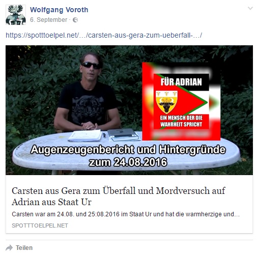 Reichsbürger Wolfgang Voroth Plan
