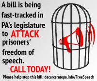 Stop PA's anti speech bill against prisoners!