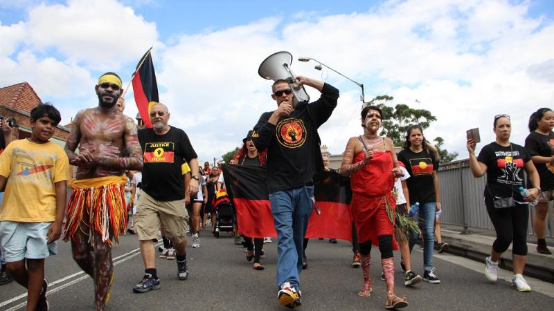 Non-indigenous Australians increasingly shun traditional celebratory barbeques and events of Australia Day to join the protests.