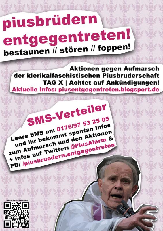 [Freiburg] SMS-Alarm zum geplanten Aufmarsch der Piusbrüder