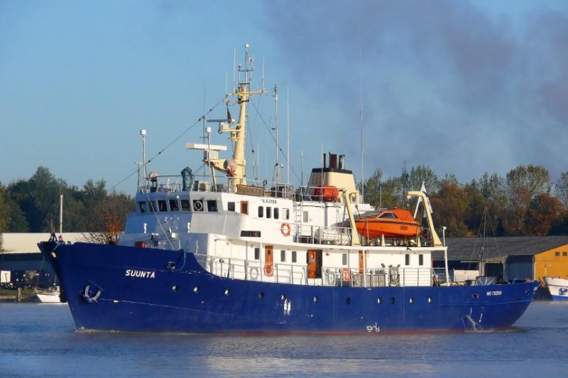 Die «Suunta» 2012 im Hafen von Kiel. Sie trägt seit Februar 2017 den Namen «C Star» und fährt unter mongolischer Flagge.